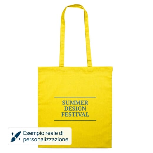 Shopper con logo COTTONEL COLOUR+ cotone