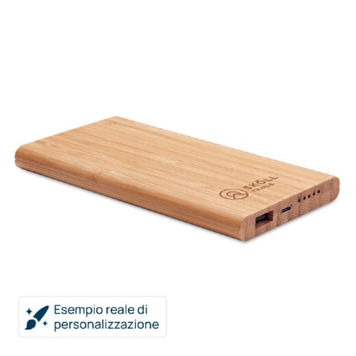 Power bank wireless in bamboo ARENA
