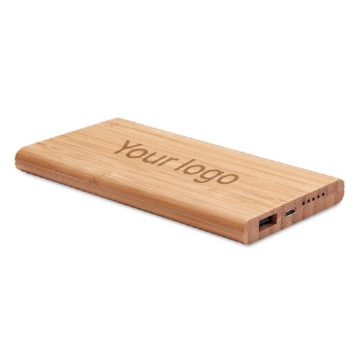 Power bank wireless in bamboo ARENA