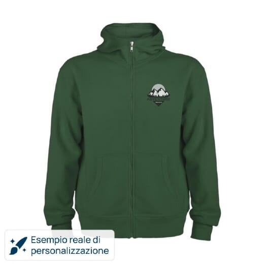 Felpa unisex con cappuccio e zip intera MONTBLANC