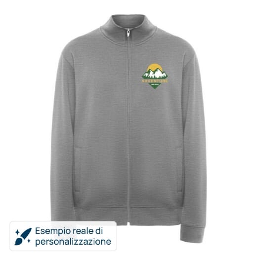 Maglione unisex con cerniera intera ULAN