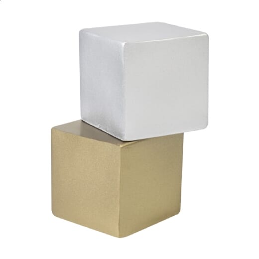 Cubo antistress metallizzato CUBIX SHINE