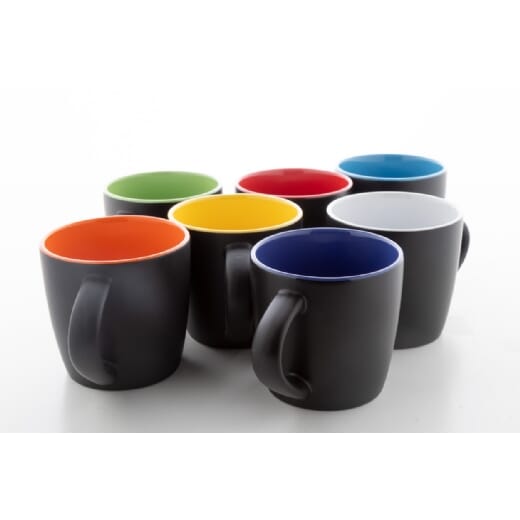 Tazza in ceramica personalizzabile MATARA NERA