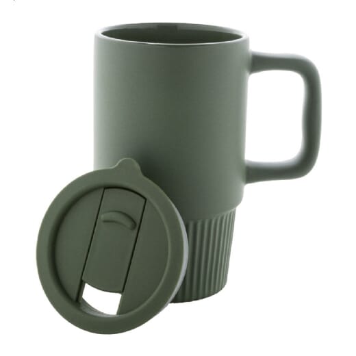 Mug in ceramica con coperchio FEYJA - 420 ml