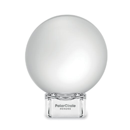 Fermacarte con sfera in vetro GLASSWARD