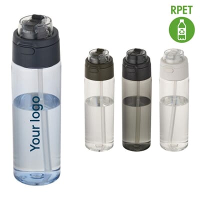 Borraccia in plastica riciclata con cannuccia THERON 700 ml