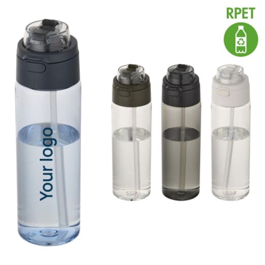 Borraccia in plastica riciclata con cannuccia THERON 700 ml