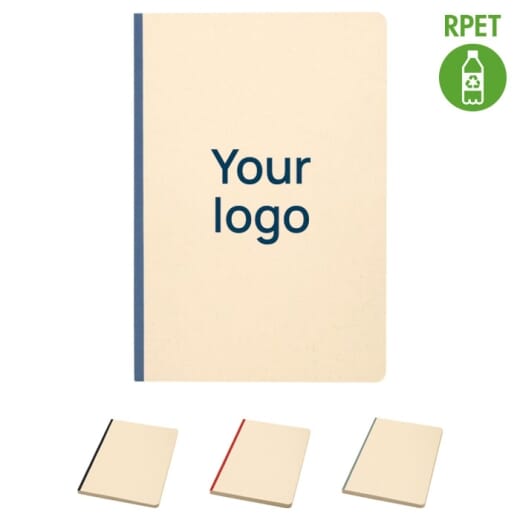 Blocco note A5 con copertina morbida in RPET LILIANA