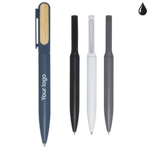 Penna con dettaglio in bambù BLANCA BLACK
