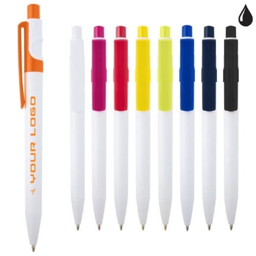 Penna a sfera in plastica riciclata UNICA BLACK