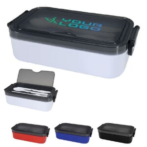 Portavivande con set di posate SNAPPY