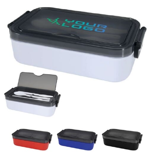 Portavivande con set di posate SNAPPY