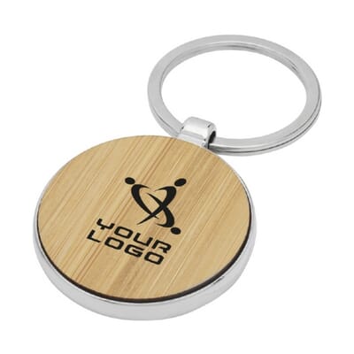 Portachiavi rotondo in bambù NINO