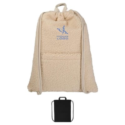 Zaino con cordoncino in sherpa riciclato BEAR