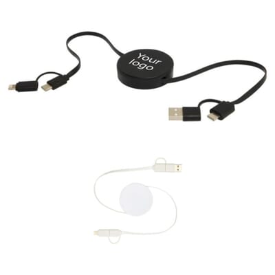 Cavo retrattile 5-in-1 in plastica riciclata CITALA