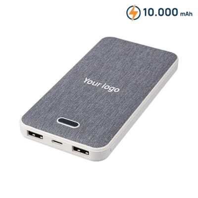 Power bank in ABS riciclato e tessuto rPET TOVI