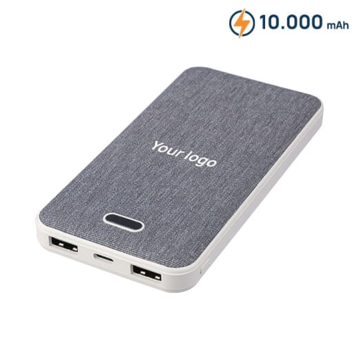 Power bank in ABS riciclato e tessuto rPET TOVI