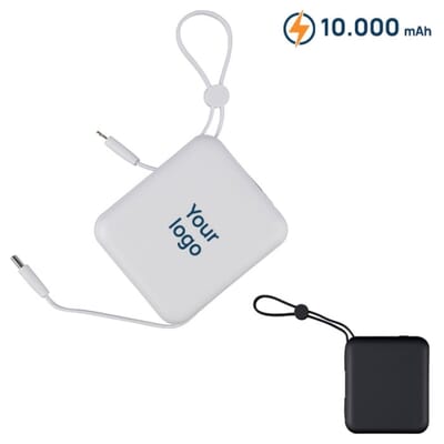 Powerbank con doppio cavo integrato JONA