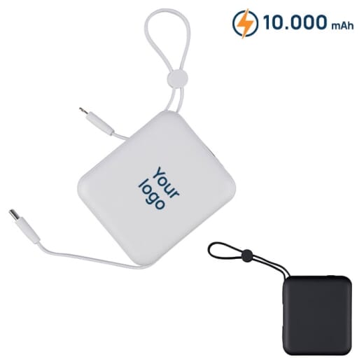 Powerbank con doppio cavo integrato JONA