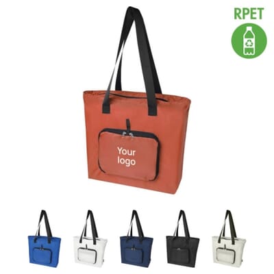 Tote bag pieghevole in RPET ECOFOLD