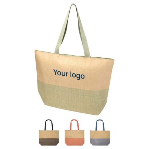 Borsa di carta paglia con cerniera RHYTHM 21L