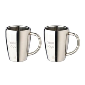 Set 2 tazze in acciaio inox riciclato NAYA 200 ml