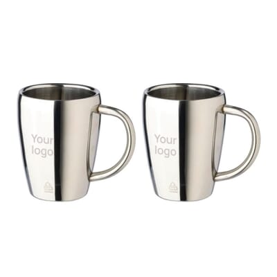 Set 2 tazze in acciaio inox riciclato NAYA 200 ml