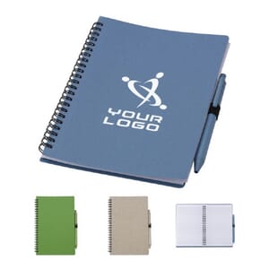 Notebook in fibra di grano con penna MASSIMO