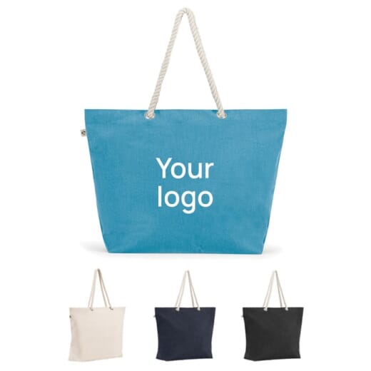 Borsa da spiaggia in cotone riciclato ATHENS