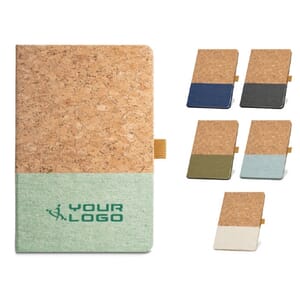 Block notes A5 in sughero e lino KLEE
