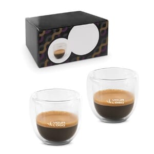 Set due tazze in vetro da caffè EXPRESSO - 75 ml
