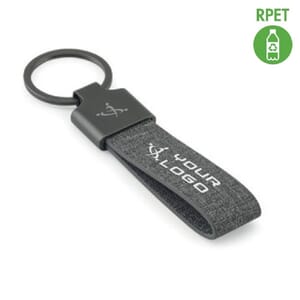Portachiavi in metallo e RPET RAVEN
