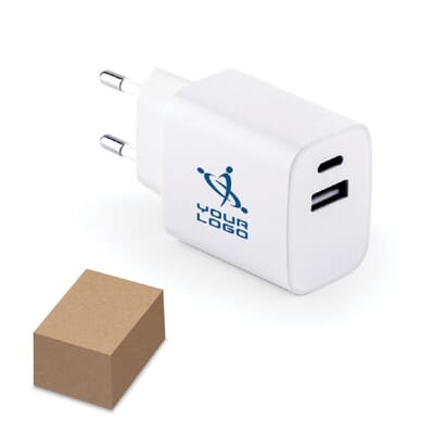Adattatore di corrente con porta USB-A USB-C WEGENER