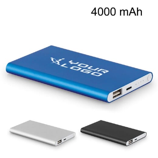 Power bank sottile MARCET in alluminio/ABS