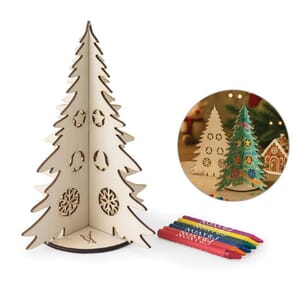 Albero di Natale in legno da colorare PINERY