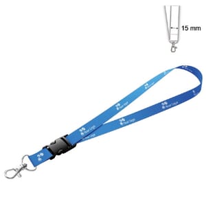 SUBYARD 15 C lanyard personalizzato con gancio 15 mm