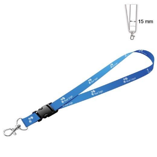 SUBYARD 15 C lanyard personalizzato con gancio 15 mm