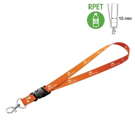 SUBYARD 15 C RPET lanyard personalizzato ecosostenibile