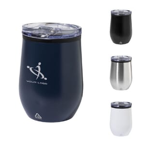 Bicchiere termico in acciaio riciclato POPPY - 350 ml