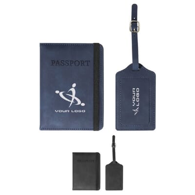 Set porta passaporto e etichetta bagaglio TWINPASS
