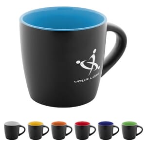 Tazza in ceramica personalizzabile MATARA NERA