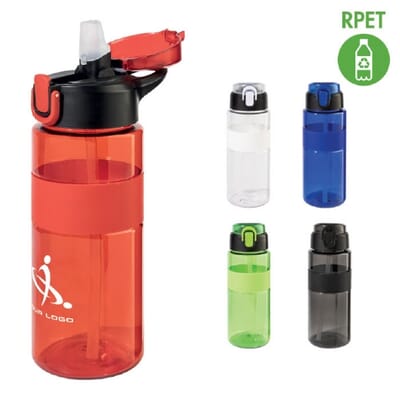 Borraccia in RPET con cannuccia FITGRIP - 700 ml