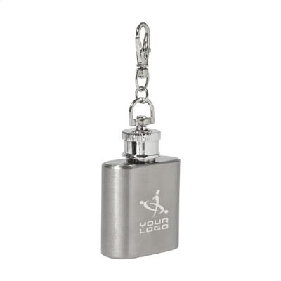 Portachiavi con fiaschetta in acciaio riciclato BERING