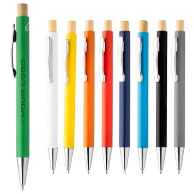 Penna con pulsante in bambù POSHER
