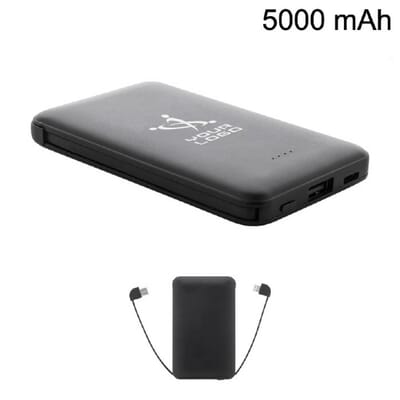 Power bank con cavi integrati SLIMBANK