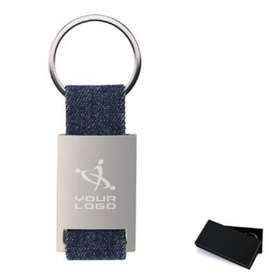 Portachiavi con effetto denim TIM