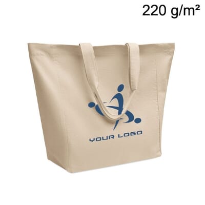 Shopper in cotone a soffietto PURI