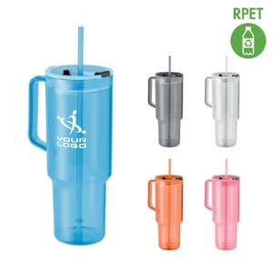 Bicchiere con cannuccia e coperchio MUGORA - 1200 ml