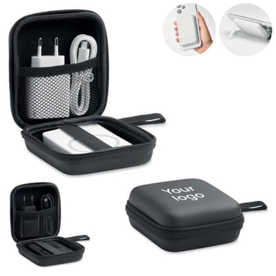 Set da viaggio con powerbank magnetica ATLAS