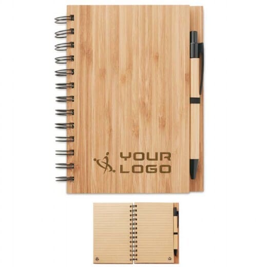 Notebook in bamboo con penna BAMBLOC